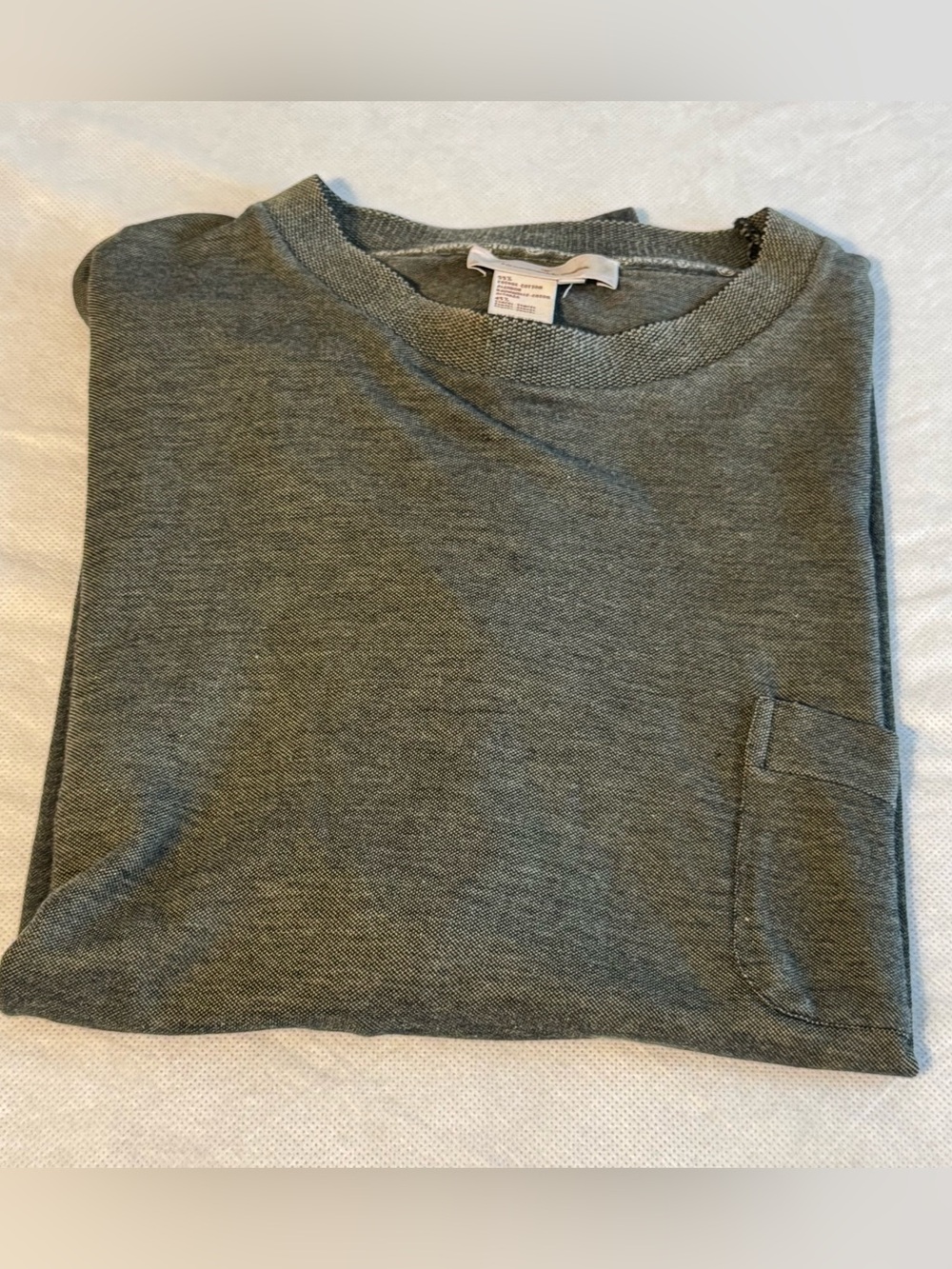 Ermenegildo Zegna Khaki Green  Knit Pocket Tee XXL Made in Italy Luxury